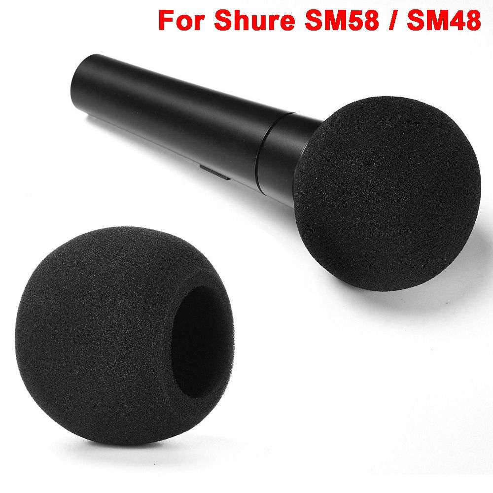 Shure Mic Sm58 - Replacement Mic Windscreen Cover Flocked Sponge